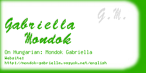 gabriella mondok business card